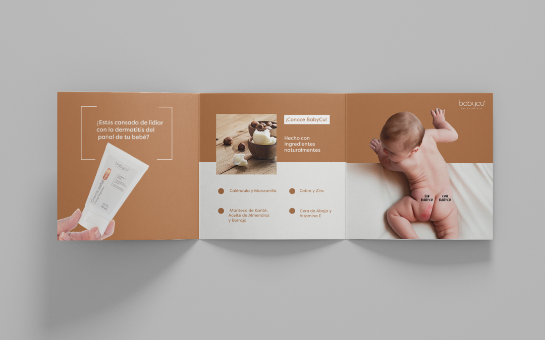 Folleto crema para bebe