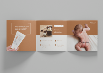 Folleto crema para bebe